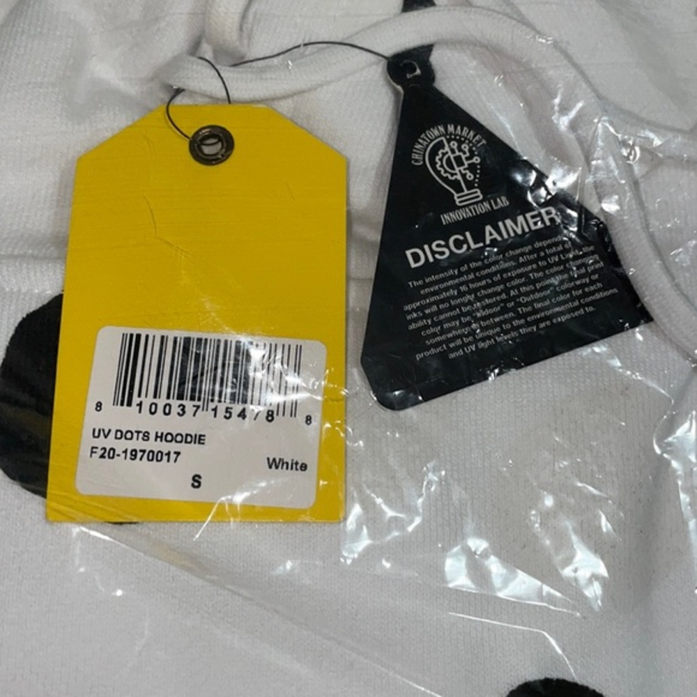 🆕 NWT CTM Chinatown Market UV Dots Hoodie White Black - Picture 14 of 14
